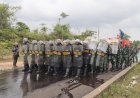 Jelang Pemilu, Personil Polres Boven Digoel, Gelar Latihan Sispam Antisipasi Konflik