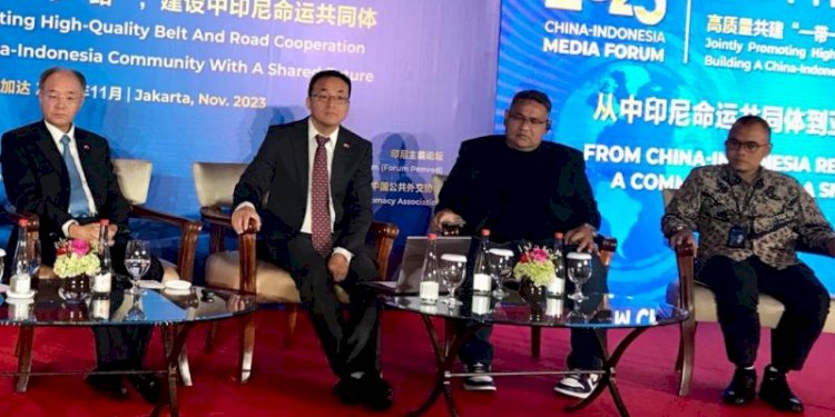 Acara 2023 China-Indonesia Media Forum bertema "Jointly Promoting High-Quality Belt and Road Cooperation, Building the China-Indonesia Community with a Shared Future" di Hotel Shangri-La, Jakarta pada Rabu, 15 November 2023/RMOL