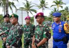 Danpasmar 3 Hadiri Upacara Pelepasan Jenazah Almarhum Prajurit Yonif 133/YS