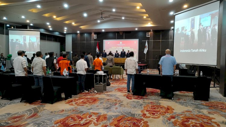 Pleno Rekapitulasi Perhitungan Suara Tingkat Provinsi Papua Resmi  Dilakukan KPU