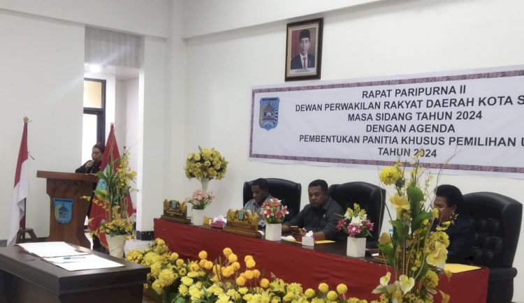 Rapat paripurna DPRD Kota Sorong  pembentukan Panitia Khusus (Pansus) Pemilu 2024