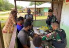 Satgas Pamtas Statis RI-PNG Yonif 111/KB Beri Bantuan Kesehatan Untuk Masyarakat Perbatasan Papua Selatan 