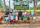 Dorong Semangat Belajar Anak Didaerah Perbatasan, Satgas Yonif 111/KB Bagikan Buku dan Alat Tulis