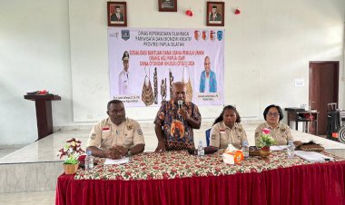 Kadisparpora Boven Digoel Membuka Sosialisasi Bantuan Dana Usaha Pemula UMKM OAP