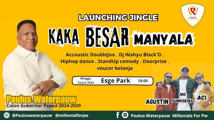 Milenial Papua Launching Jingle "Manyala" Persembahkan untuk Kaka Besar PW