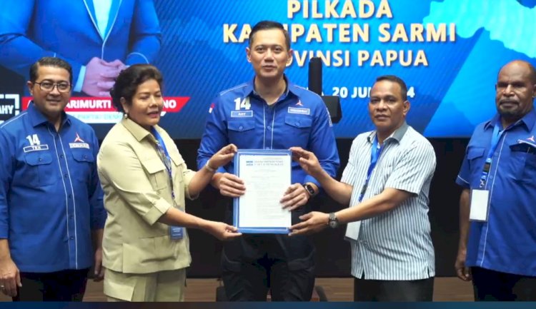 Partai Demokrat Rekomendasikan Yanni dan Fredik Sawefkoy Maju Pilbup Sarmi 2024/ist