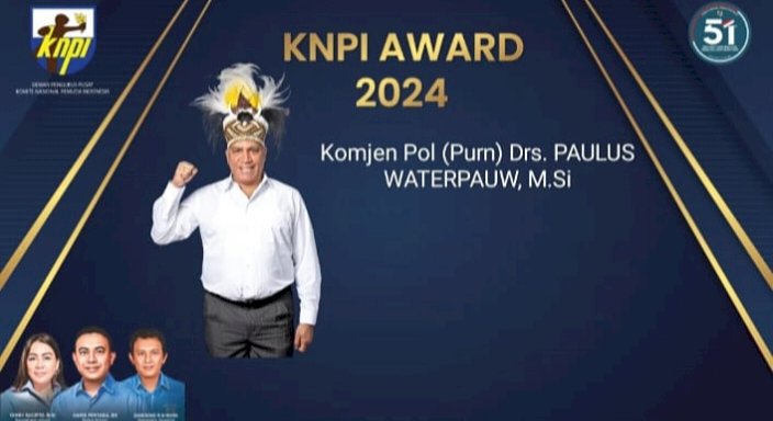 Makin MANYALA Paulus Waterpauw Terima KNPI Award 2024/ist