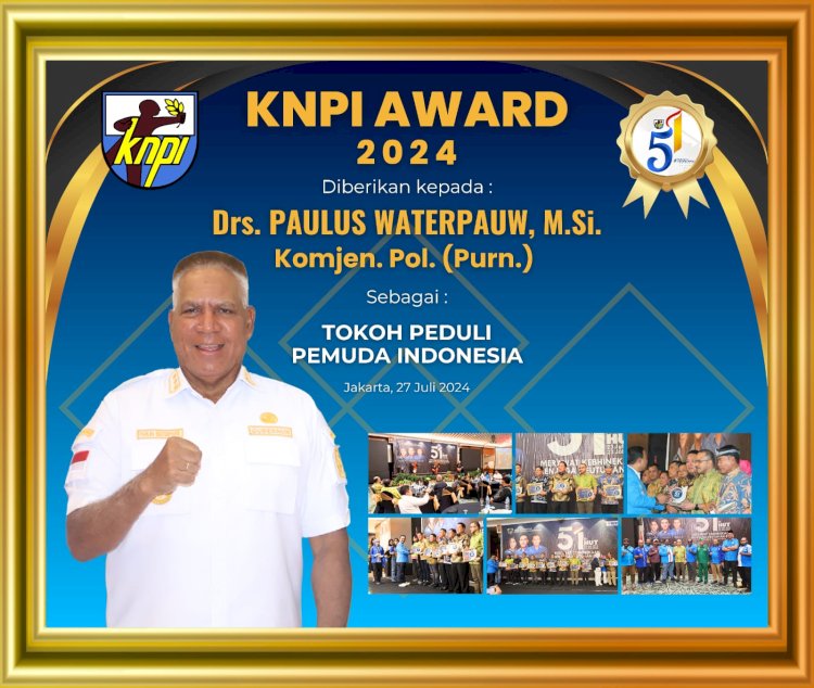 Paulus Waterpauw Tokoh Peduli Pemuda Indonesia/ist
