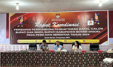 KPUD Boven Digoel Sesalkan Rendahnya Kehadiran Parpol dalam Sosialisasi Pendaftaran Calon Kepala Daerah