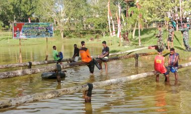 Meriahkan HUT Kemerdekaan RI ke-79, Dandim Boven Digoel Gelar Lomba Gebuk Bantal