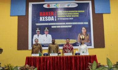 Asisten Bidang Administrasi Umum Resmi Membuka Rapat Kerja Kesehatan Daerah Kabupaten Boven Digoel