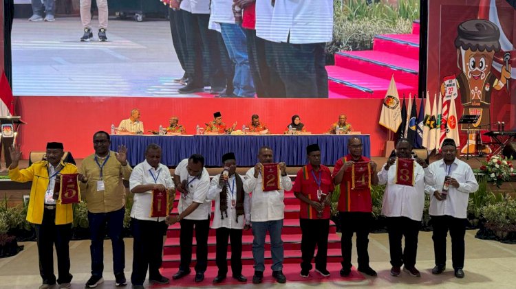 Kelima pasangan peserta pemilukada calon gubernur dan wakil gubernur Papua Barat Daya. 