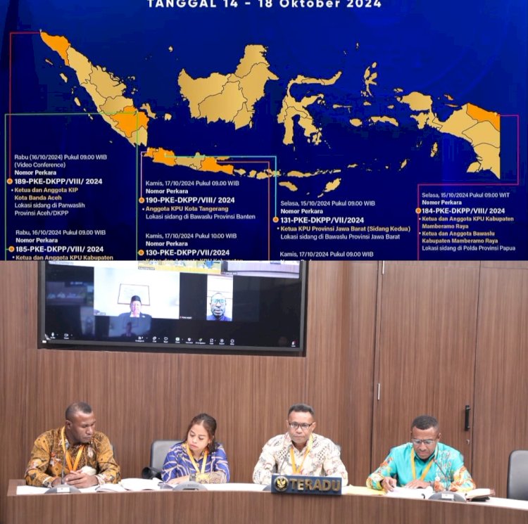 Kembali DKPP Jadwal sidang kode etik untuk KPU Mamberamo Raya/ist.rmolpapua
