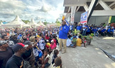 HEMEL Gelar Kampanye Akbar, Hengki Yaluwo Tegaskan Komitmen Membangun Boven Digoel