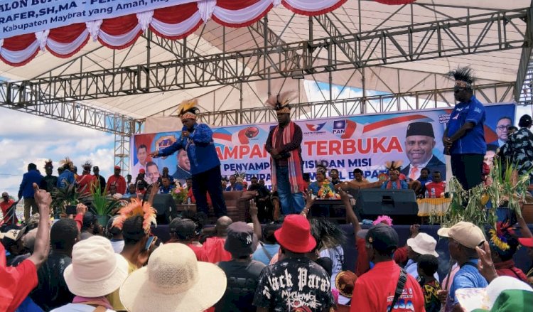 Pasangan MUSA gelar kampanye perdana di Alun-alun Vaitmayaf, Maybar. 