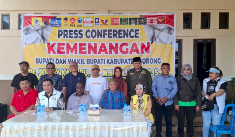 Tim pemenangan pasangan calon Bupati Sorong JK-Tejo. (istimewa) 