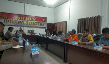 Jelang Nataru 2024, Polres Boven Digoel Laksanakan Rapat Koordinasi Lintas Sektoral