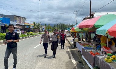 Polres Supiori Gelar Patroli Kamtibmas Jelang Pelantikan Bupati dan Wakil Bupati Kabupaten Supiori