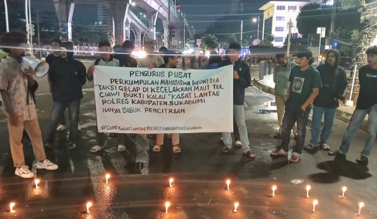 Soroti Kinerja Kasat Lantas Polres Kabupaten Sukabumi, PP-PMI gelar aksi Bakar Lilin di mabes polri/ist