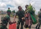 HUT ke-19 Kodim Boven Digoel, Letkol Andry bersama Personel Tebar Kepedulian Lewat Makanan Gratis