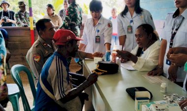 Tulus Ikhlas, Pemeriksaan Kesehatan Gratis dan Pengobatan Massal Oleh Satgas TMMD ke-126 Kodim 1711/Boven Digoel di Waropko