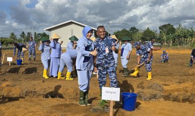 Tanam Bibit Jeruk Manis, Lanud J A Dimara Merauke Dukung Ketahanan Pangan Nasional