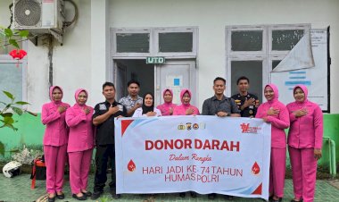 Polres Boven Digoel Gelar Donor Darah Peringati HUT Humas Polri ke-74