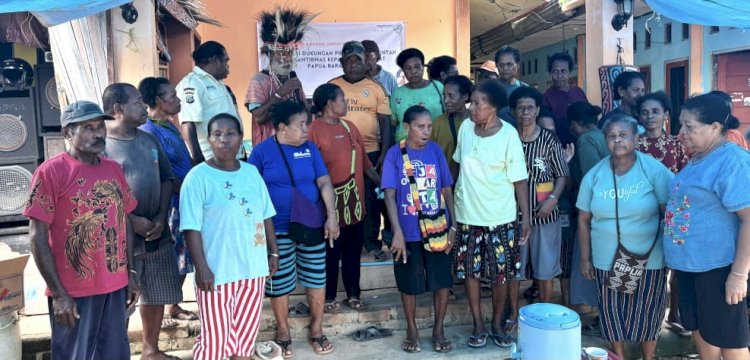 Peryataan dukungan masyarakat pada program pemerintah yang dinyatakan pada kegiatan Sosialisasi dukungan  program pemerintah dan Kamtibmas kepada Masyarakat Papua Barat Daya. (Istimewa) 