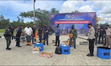 Bea Cukai Merauke Musnahkan Rokok dan Miras Ilegal Penyebab Kerugian Negara
