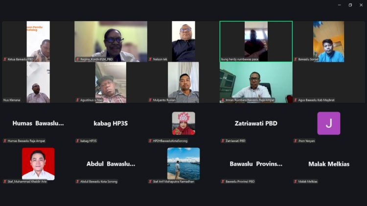 Rapat perdana Bawaslu Papua Barat Daya di tahun 2026. (Istimewa) 