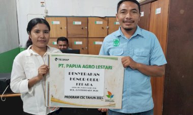 PT PAPUA AGRO LESTARI BANTU KESEJAHTERAAN GURU HONORER DIWILAYAH OPERASIONALNYA