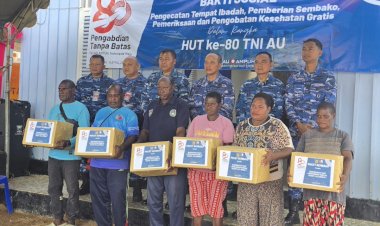 Lanud J. A Dimara Laksanan Bakti Sosial Peringatan Ke 80 HUT TNI AU