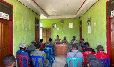 Jaga Kamtibmas, Polsek Jair Sosialisasi Penanganan Masalah di Kampung Asikie Boven Digoel